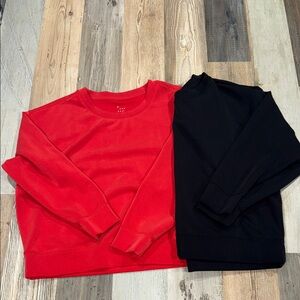 a new day Red and Black Women's Sweatshirt Set